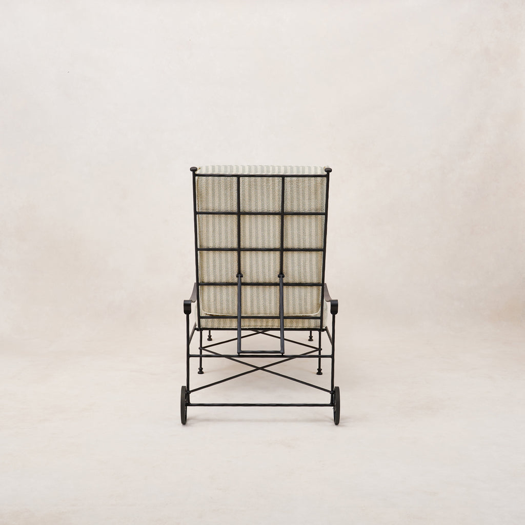Chaise longue d'extérieur Provence - Rayé brume