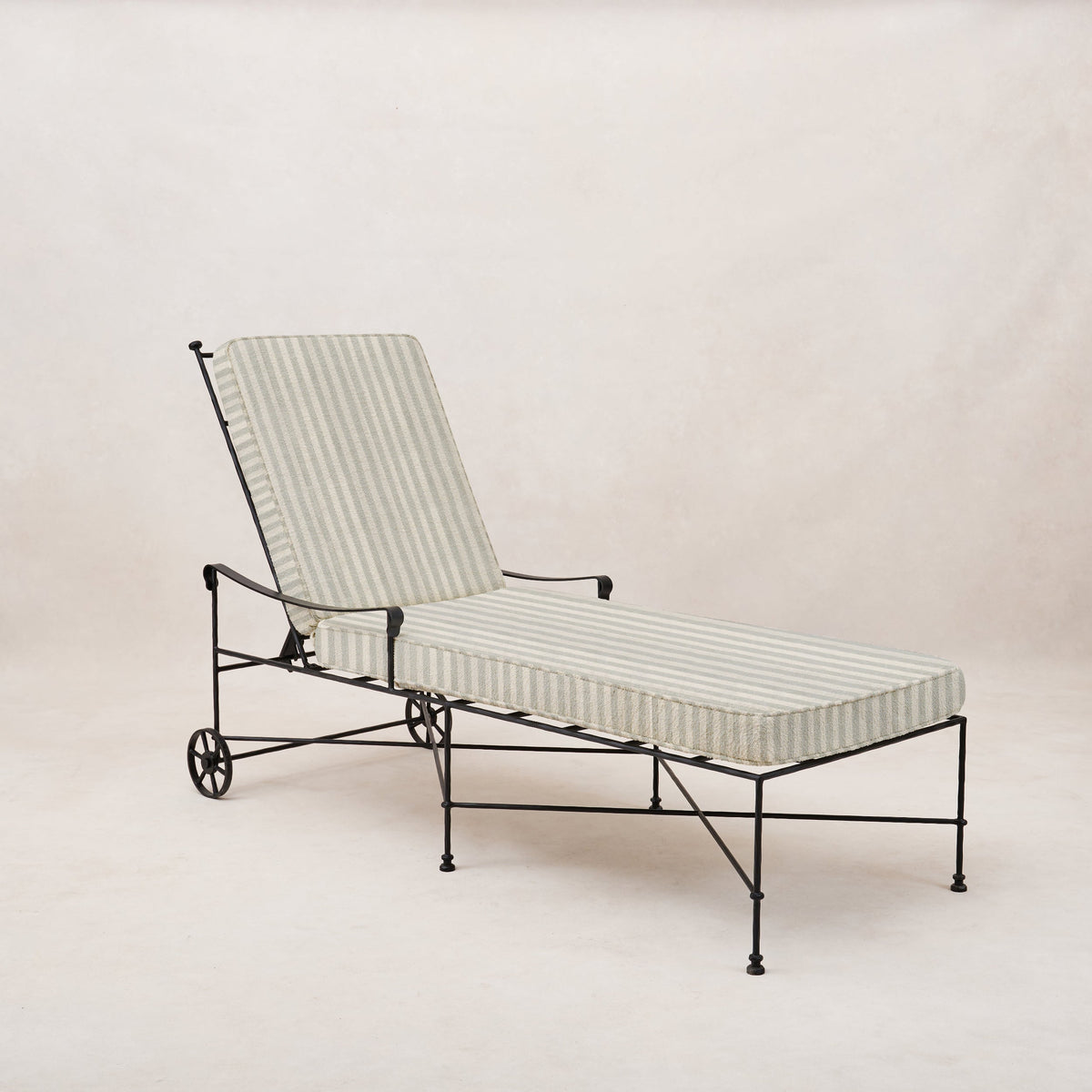 Chaise longue d'extérieur Provence - Rayé brume